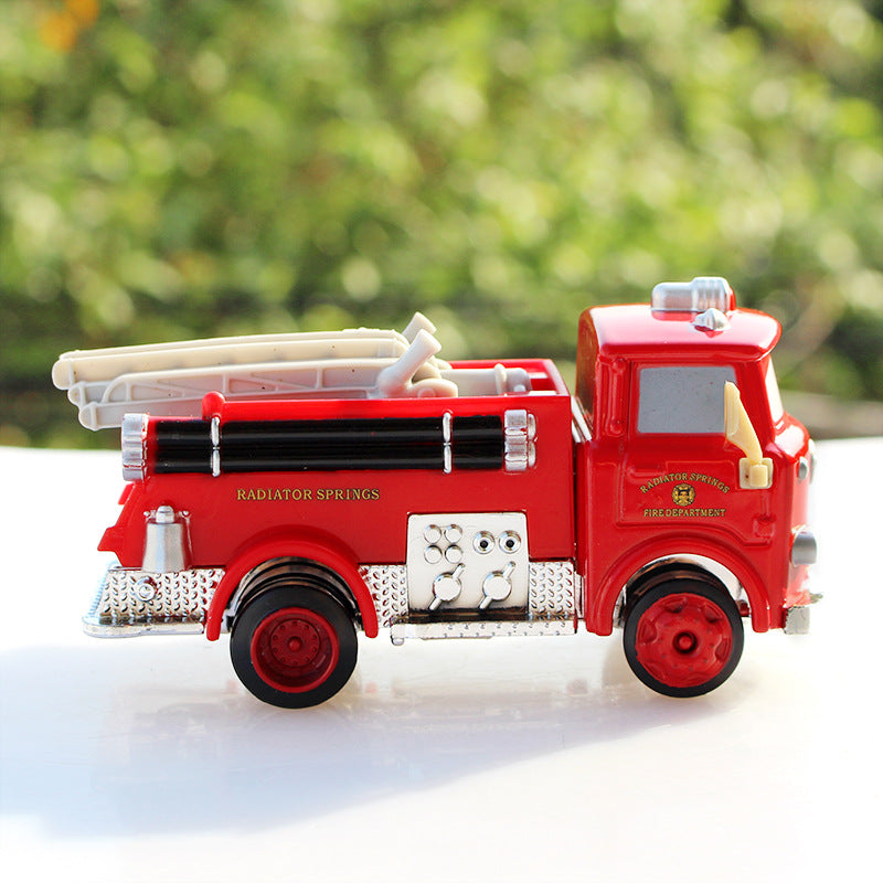 Cars 2 Little Red Fire Truck Alloy Children's Cartoon Simulation Toy Car Model