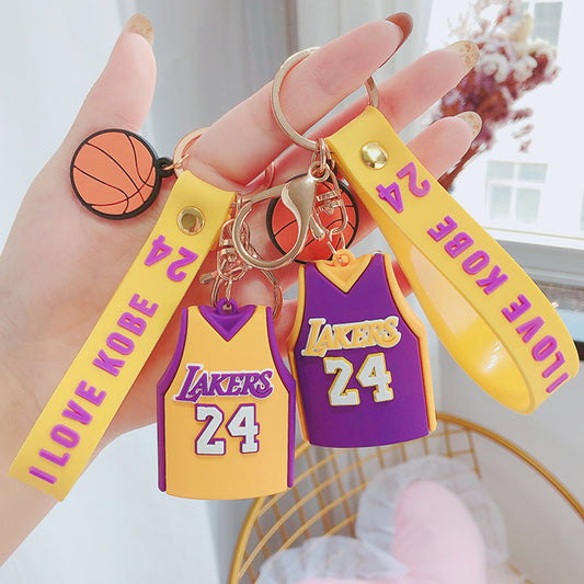 Creative NBA Personality Kobe Lakers James Harden Jersey Key Chain Basketball Ornaments Doll Bag Pendant