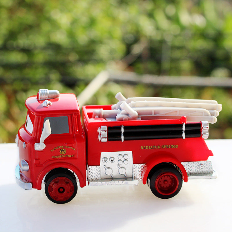 Cars 2 Little Red Fire Truck Alloy Children's Cartoon Simulation Toy Car Model