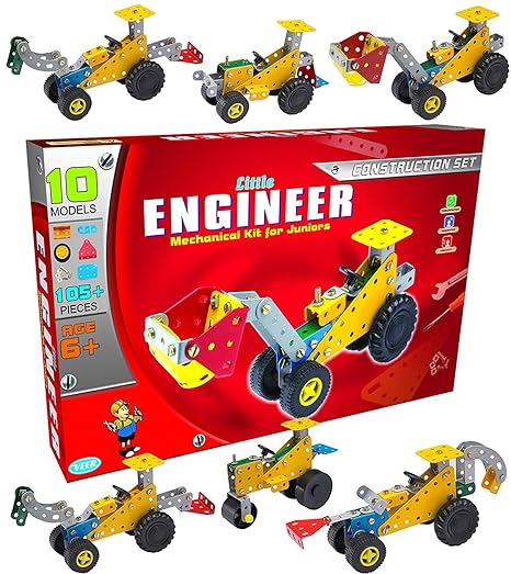 Shopoflux™ Kids Metal Construction Set Based Toy 10 Model and 105+ Piece