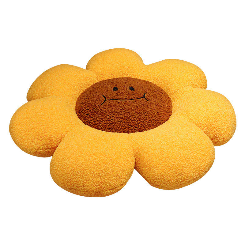 Cartoon Sunflower Flower Throw Pillow Sunflower Cushion Plush Sofa Cushion Bedroom Headrest Cushion Ins Window