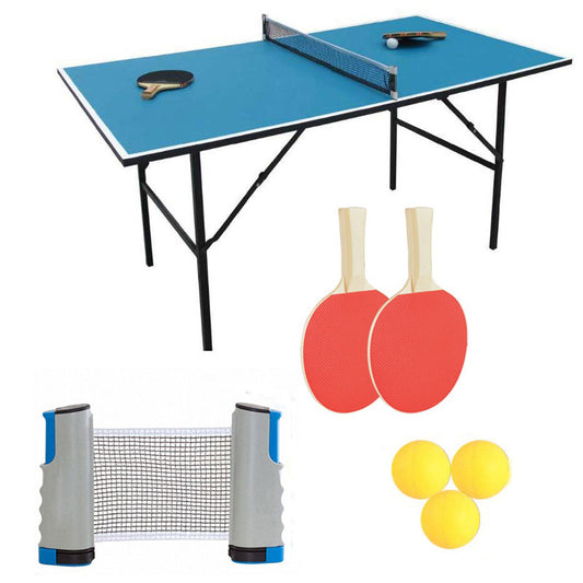 Portable Sport Table Tennis Set 1.7M Retractable Net for Workout Trainning