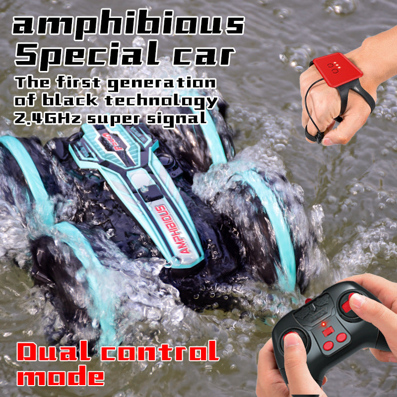 Amphibious Stunt Remote Control Car 2.4G Double-Sided Driving Remote Control Car Rolling And Rotating Off-Road Toy Car