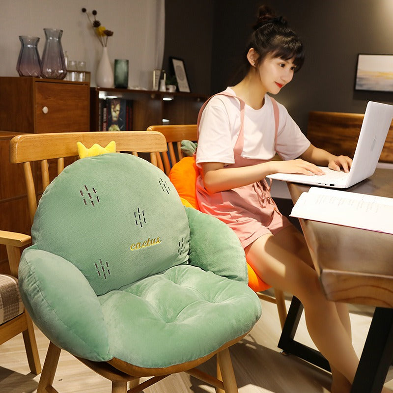 Cushion Office Long Sitting Waist Protection Cushion Integrated Seat Cushion Student Dormitory Chair Plush Backrest Cushion